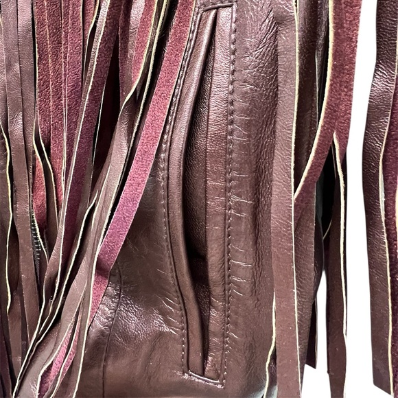 Idyllwind by Miranda Lambert Metallic Zip-Front Fringe Moto Jacket XS - Picture 7 of 10